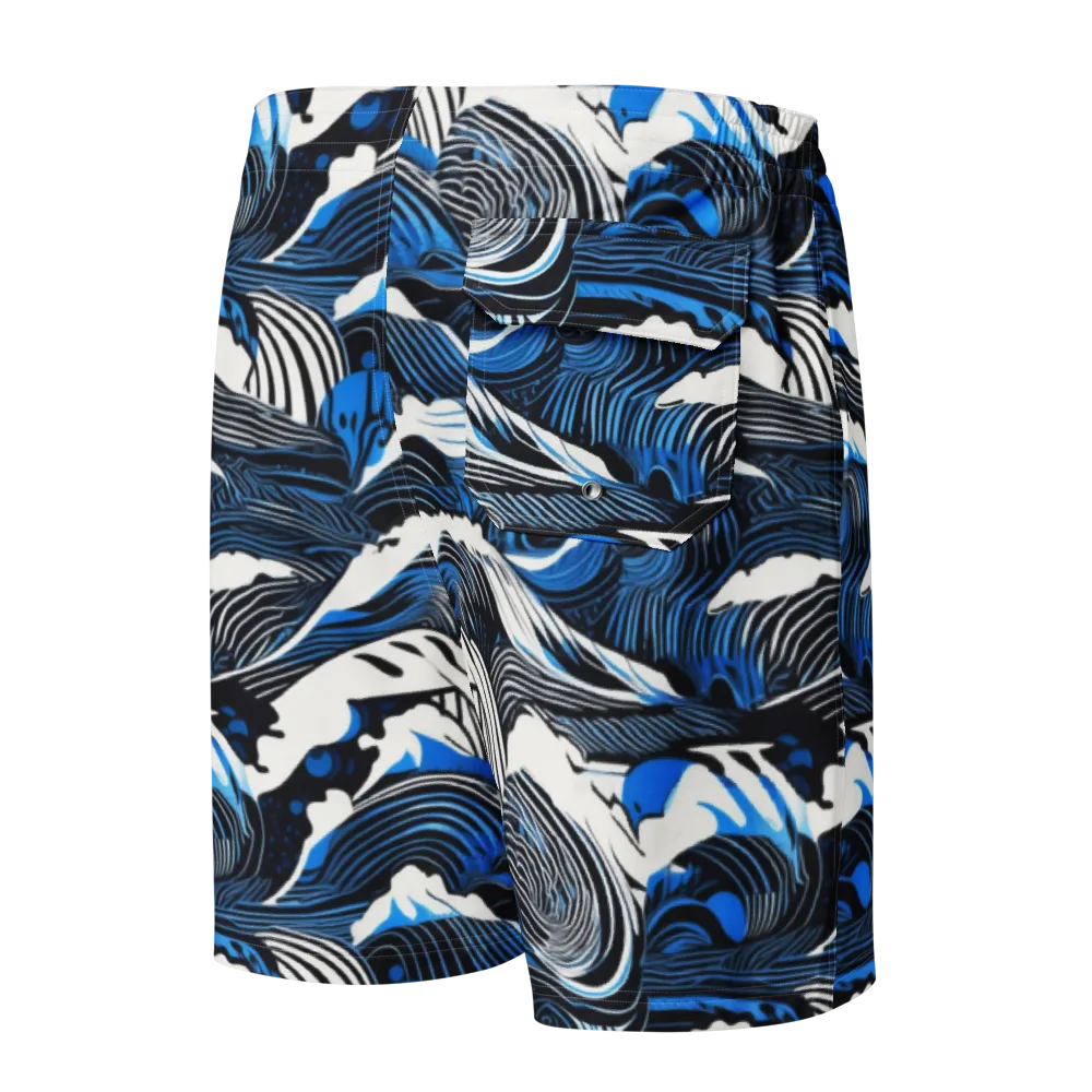 Cobalt Undertow on Men's Board Shorts — Back