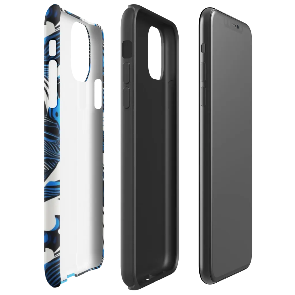 Cobalt Undertow on Tough Case for iPhone® — Right