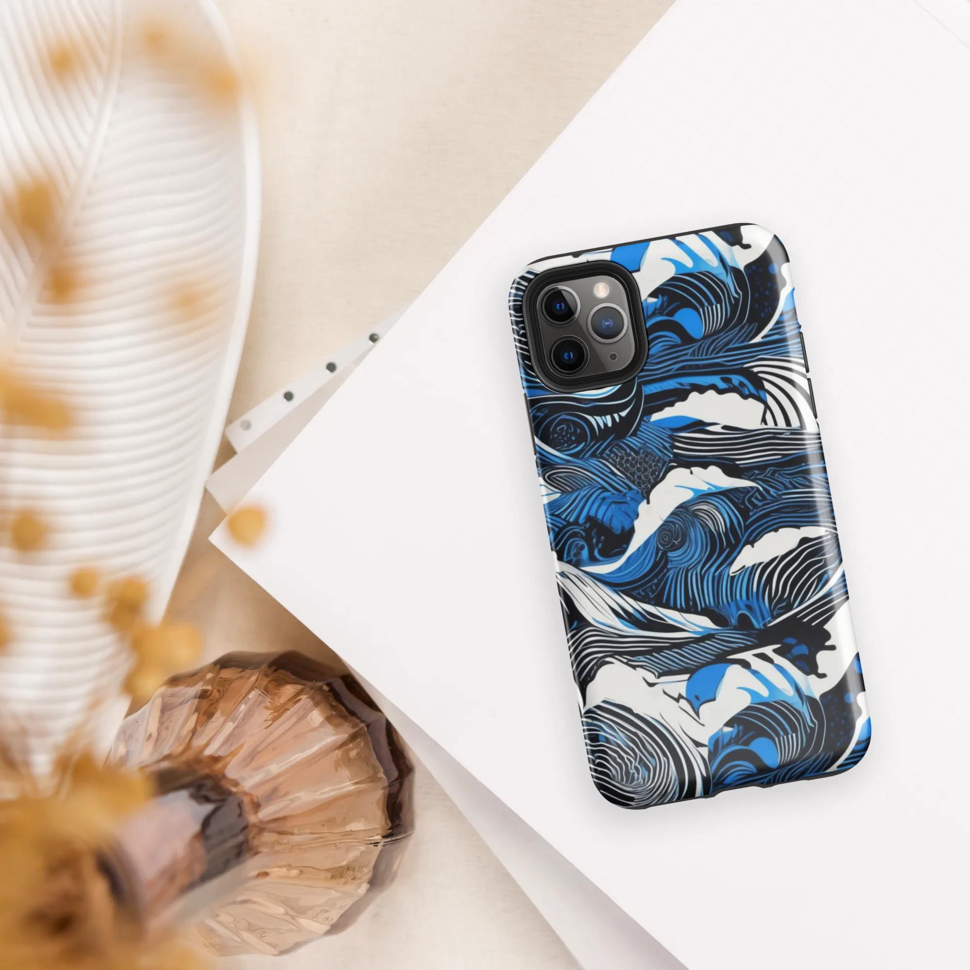 Cobalt Undertow on Tough Case for iPhone® — Front