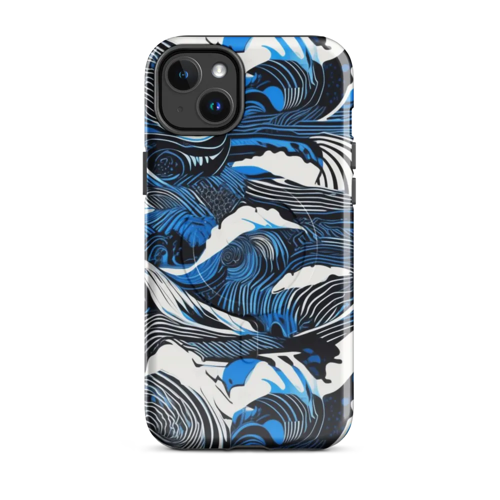 Cobalt Undertow on MagSafe Tough Case for iPhone® — Front