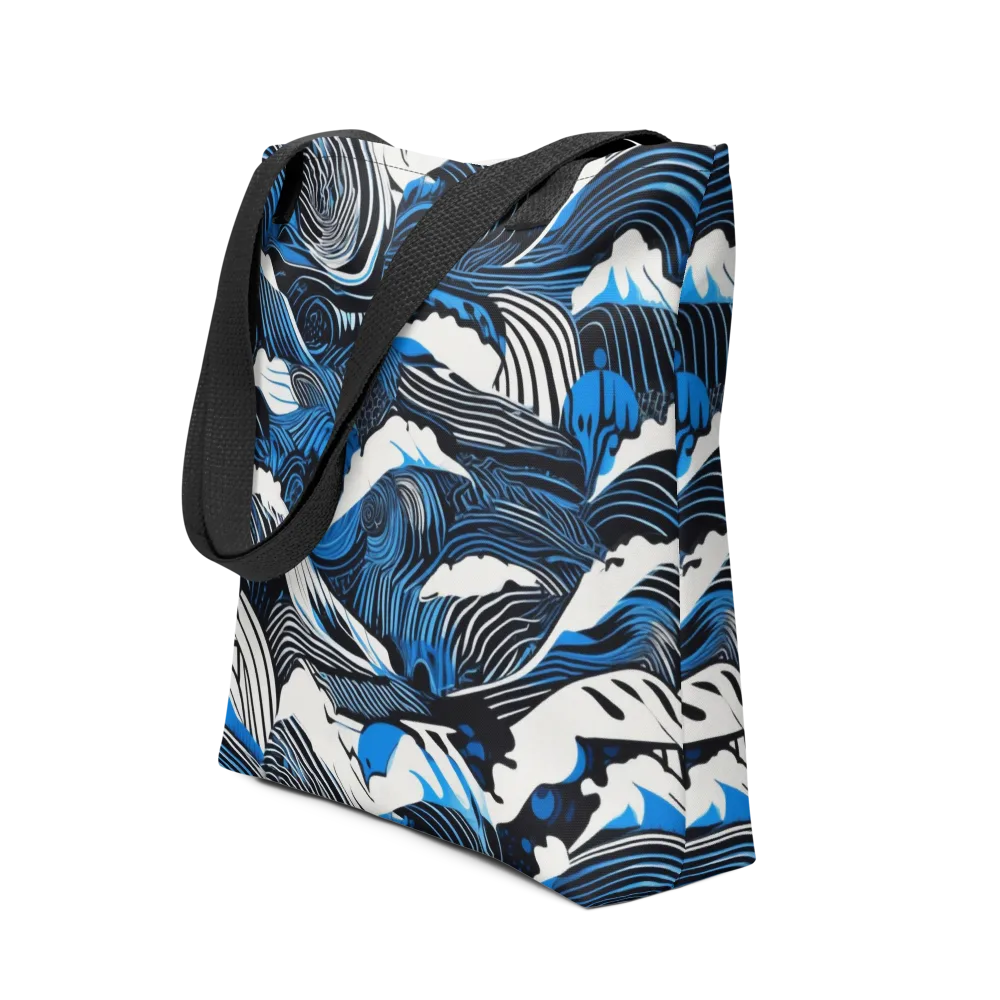 Cobalt Undertow on Tote Bag — Front