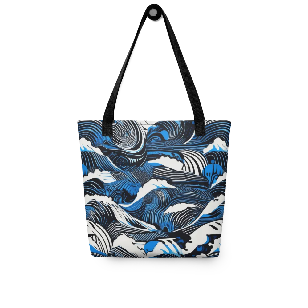 Cobalt Undertow on Tote Bag — Front