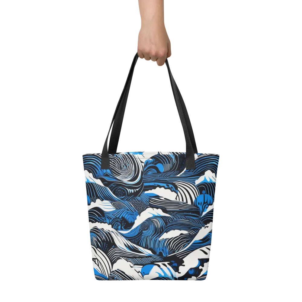 Cobalt Undertow on Tote Bag — Front