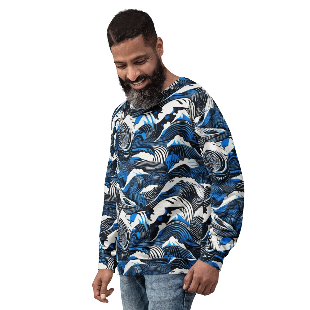 Cobalt Undertow on Sweatshirt — Left Front