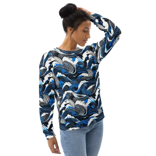 Cobalt Undertow on a Sweatshirt