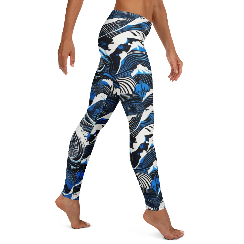 Cobalt Undertow on Leggings — Right