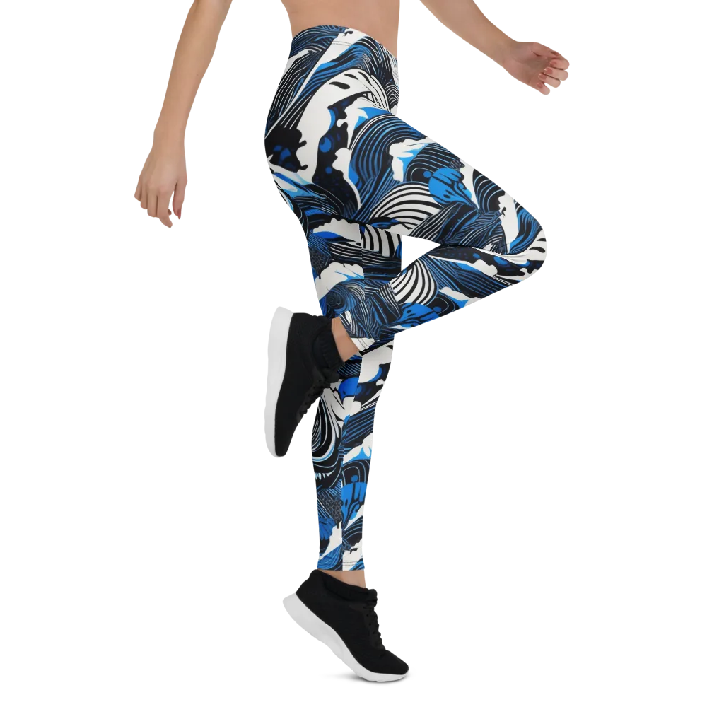 Cobalt Undertow on Leggings — Right