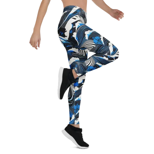 Cobalt Undertow on a Leggings