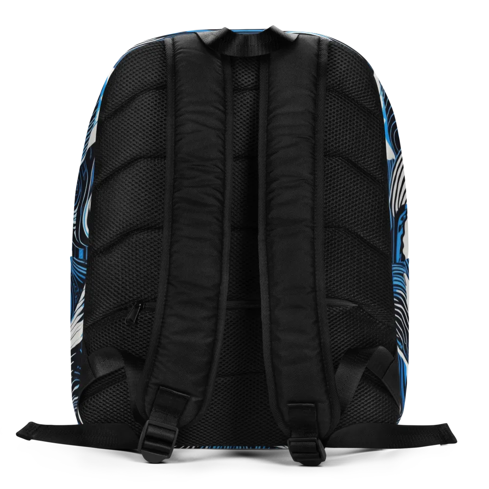 Cobalt Undertow on Minimalist Backpack — Back
