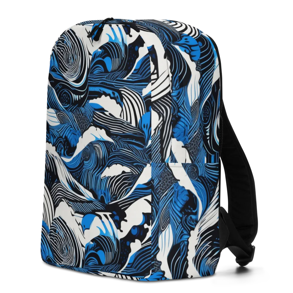 Cobalt Undertow on Minimalist Backpack — Left