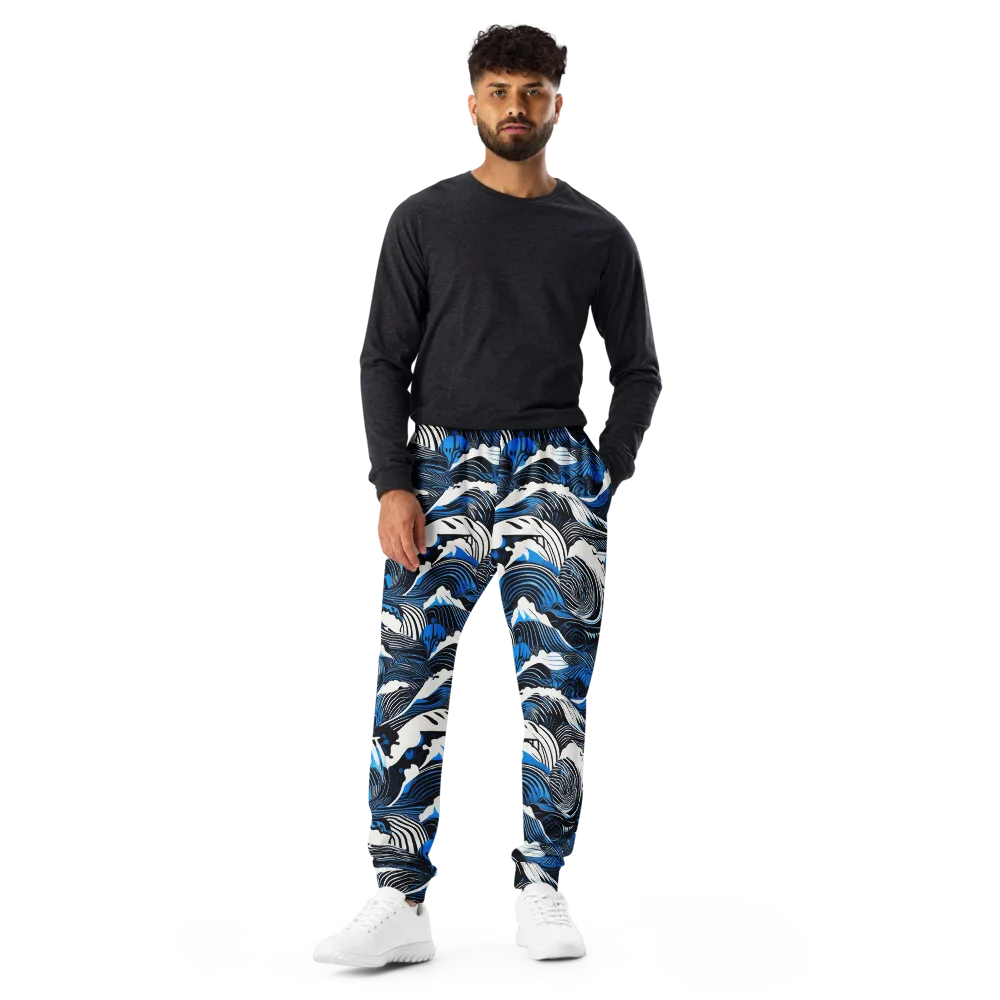 Cobalt Undertow on Men's Joggers — Front