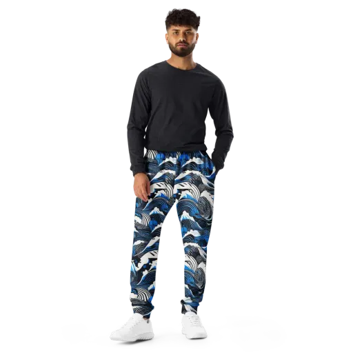 Cobalt Undertow on a Men's Joggers