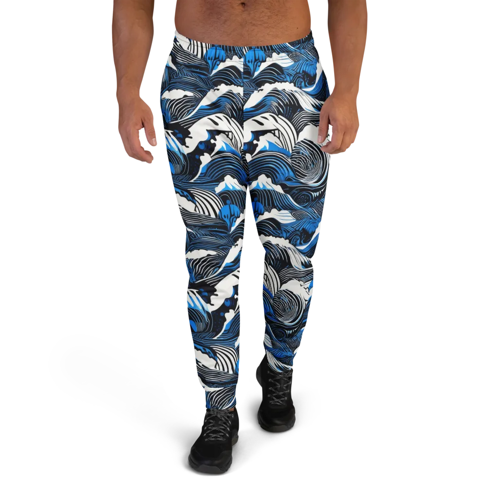 Cobalt Undertow on Men's Joggers — Front
