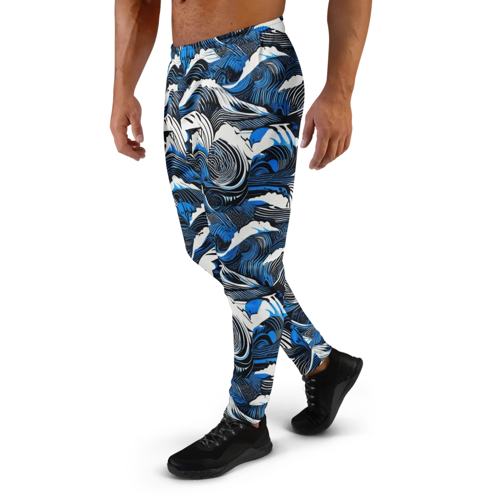 Cobalt Undertow on Men's Joggers — Left
