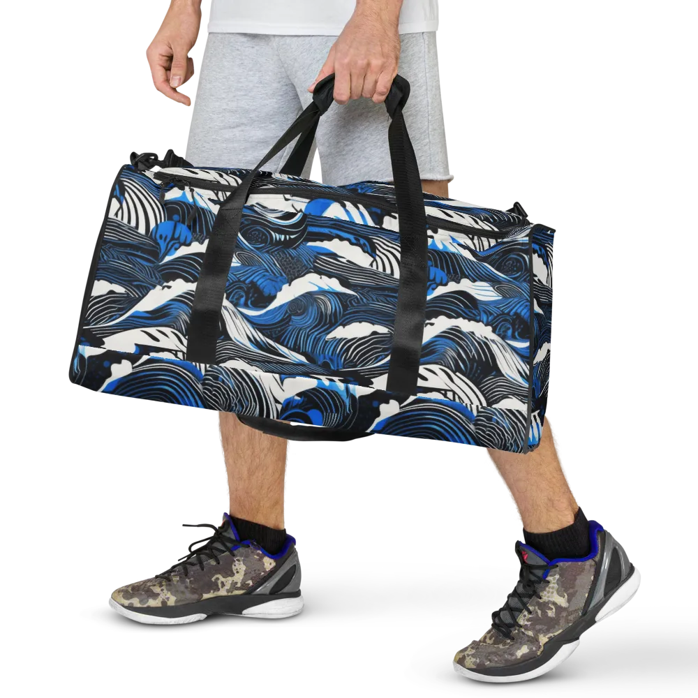 Cobalt Undertow on Duffle Bag — Front