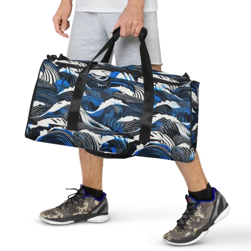 Cobalt Undertow on a Duffle Bag
