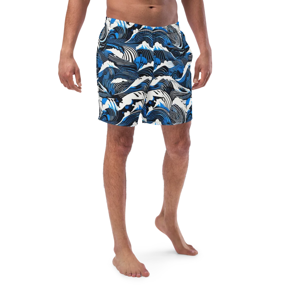 Cobalt Undertow on Swim Trunks — Front