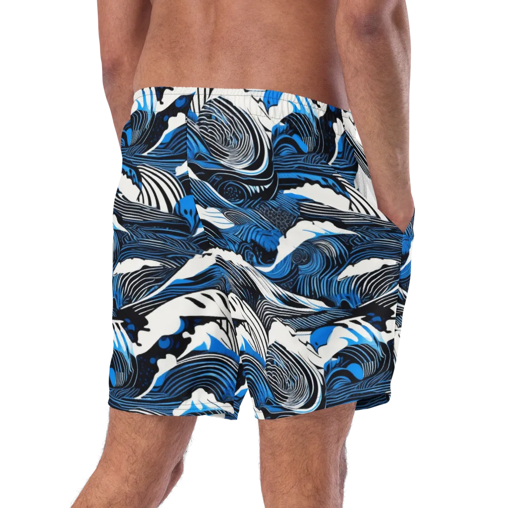 Cobalt Undertow on Swim Trunks — Right Back