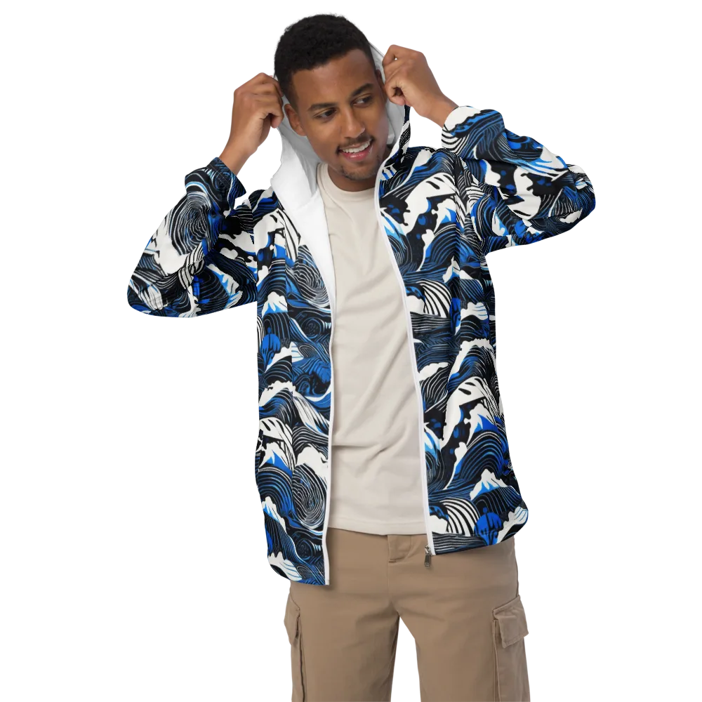 Cobalt Undertow on Men's Windbreaker — Front