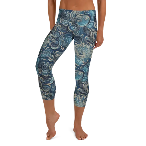 Tidal Arabesque on a Capri Leggings