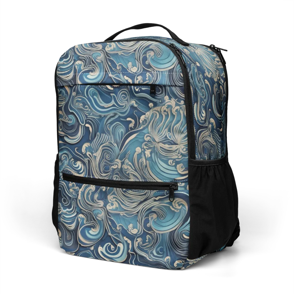 Tidal Arabesque on Utility Backpack — Left Front