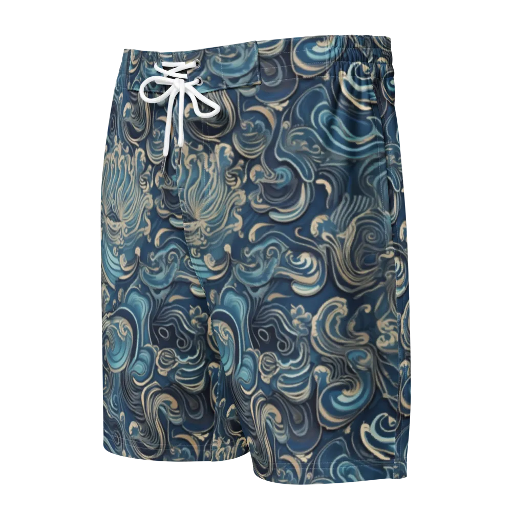 Tidal Arabesque on Men's Board Shorts — Front