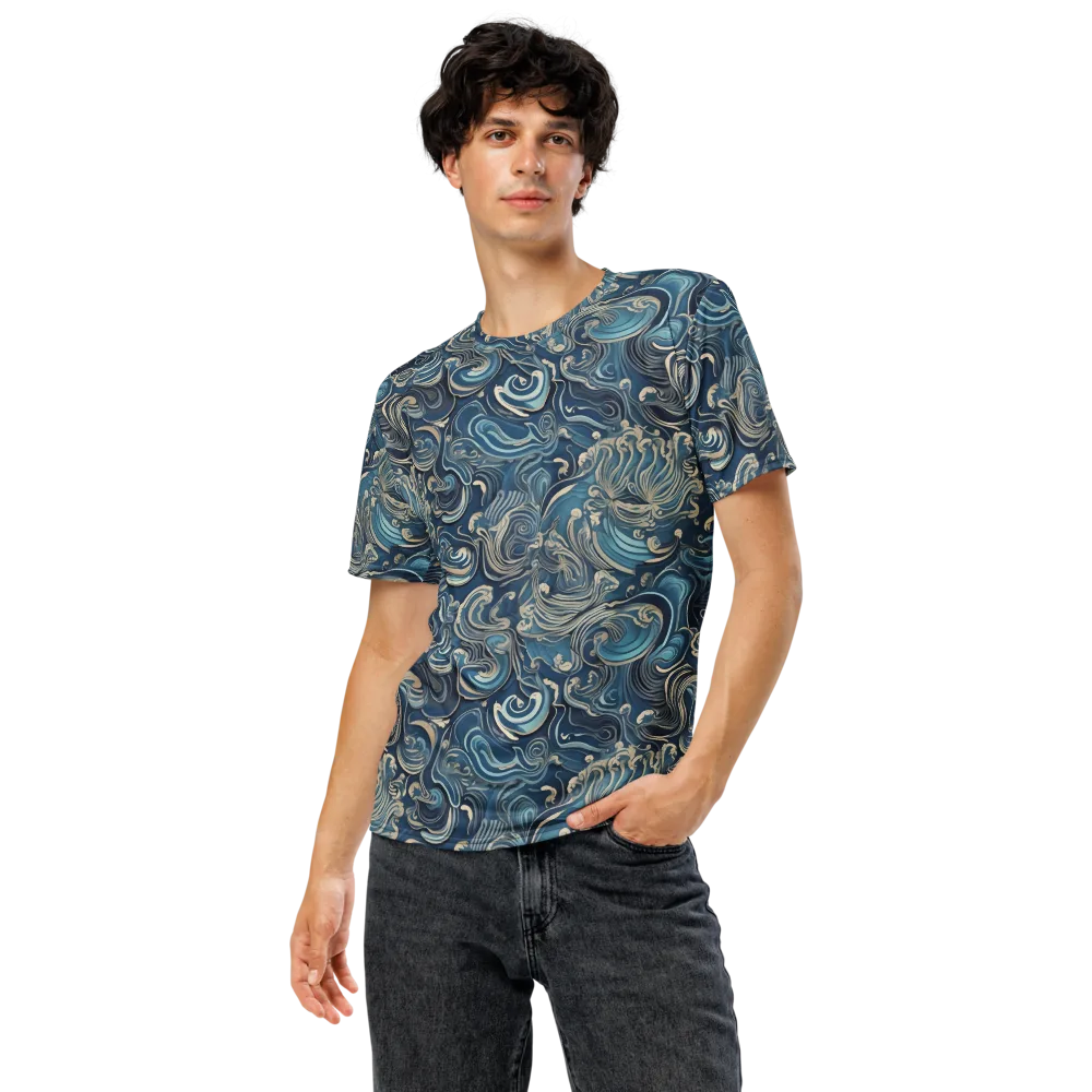 Tidal Arabesque on Men's Crew Neck T-Shirt — Front