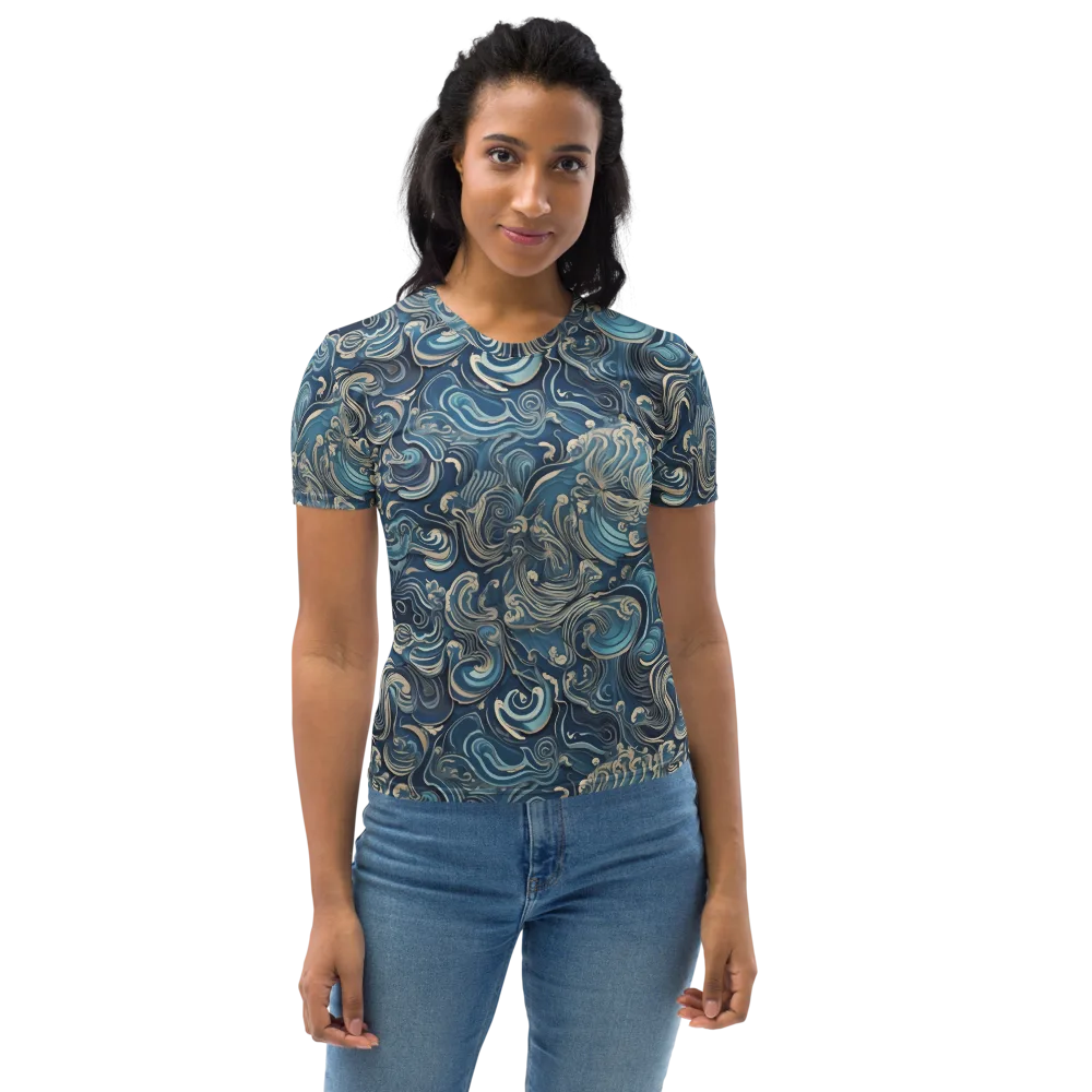 Tidal Arabesque on Women's Crew Neck T-Shirt — Front