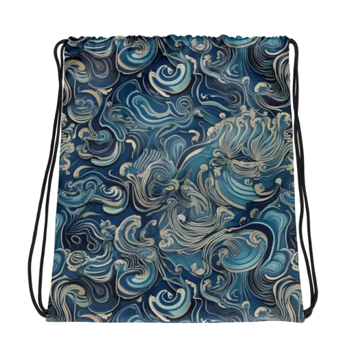 Tidal Arabesque on a Drawstring Bag