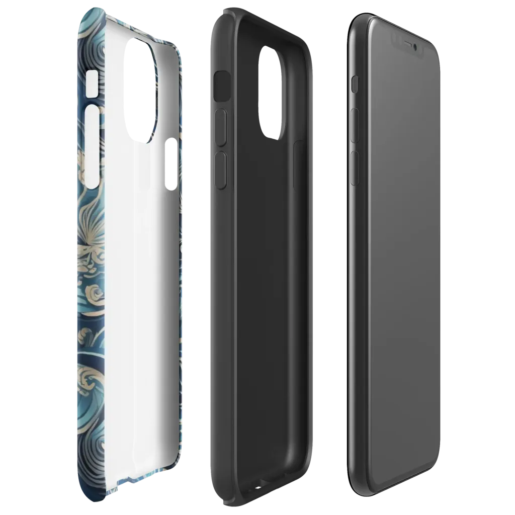 Tidal Arabesque on Tough Case for iPhone® — Right