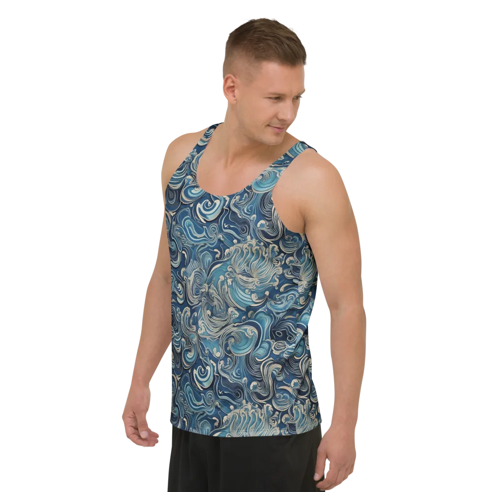 Tidal Arabesque on Men's Tank Top — Left Front