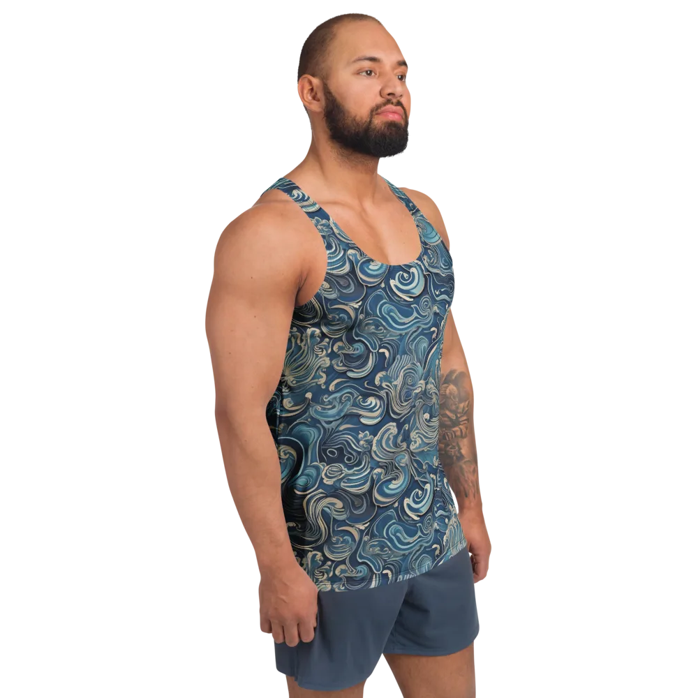 Tidal Arabesque on Men's Tank Top — Right Front