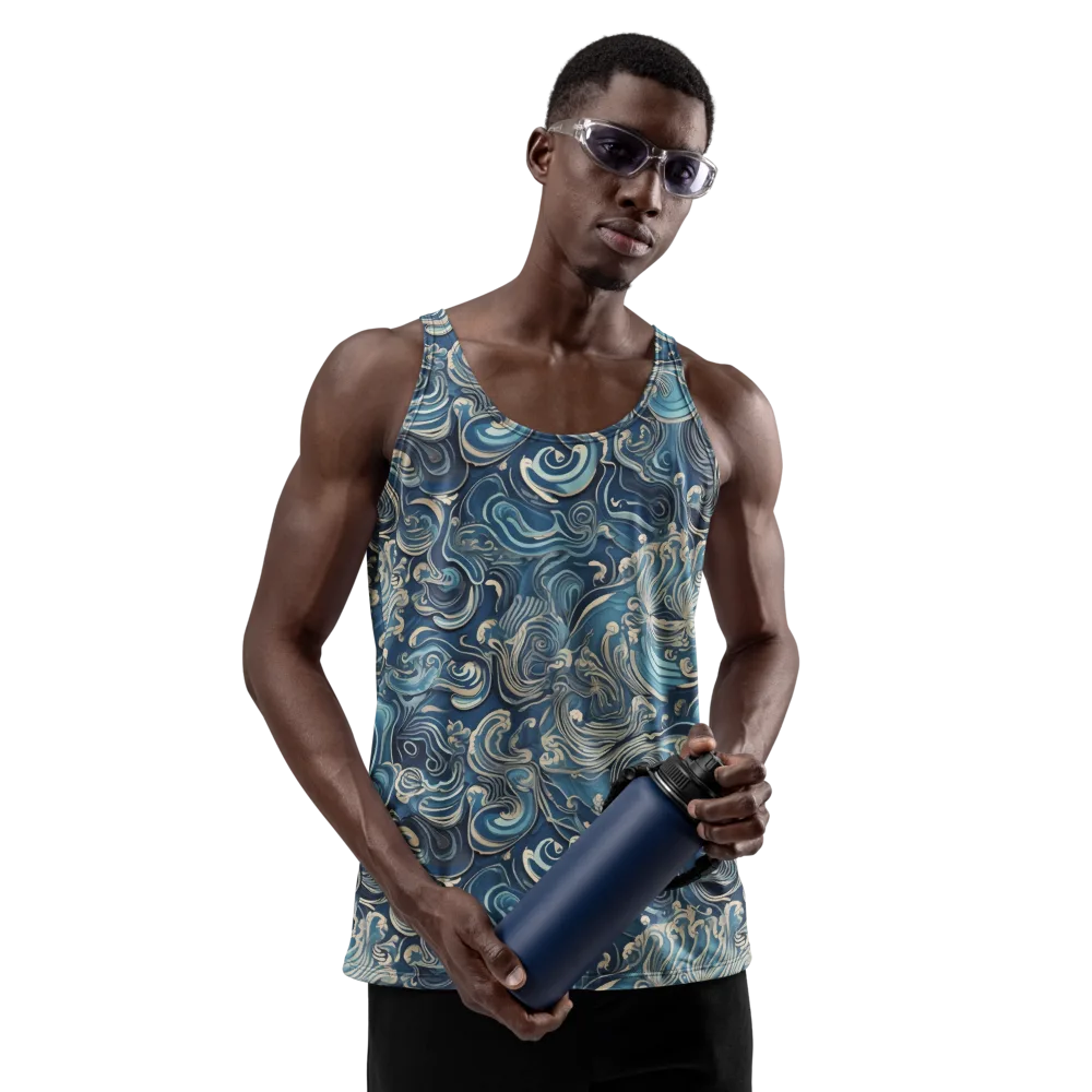 Tidal Arabesque on Men's Tank Top — Front