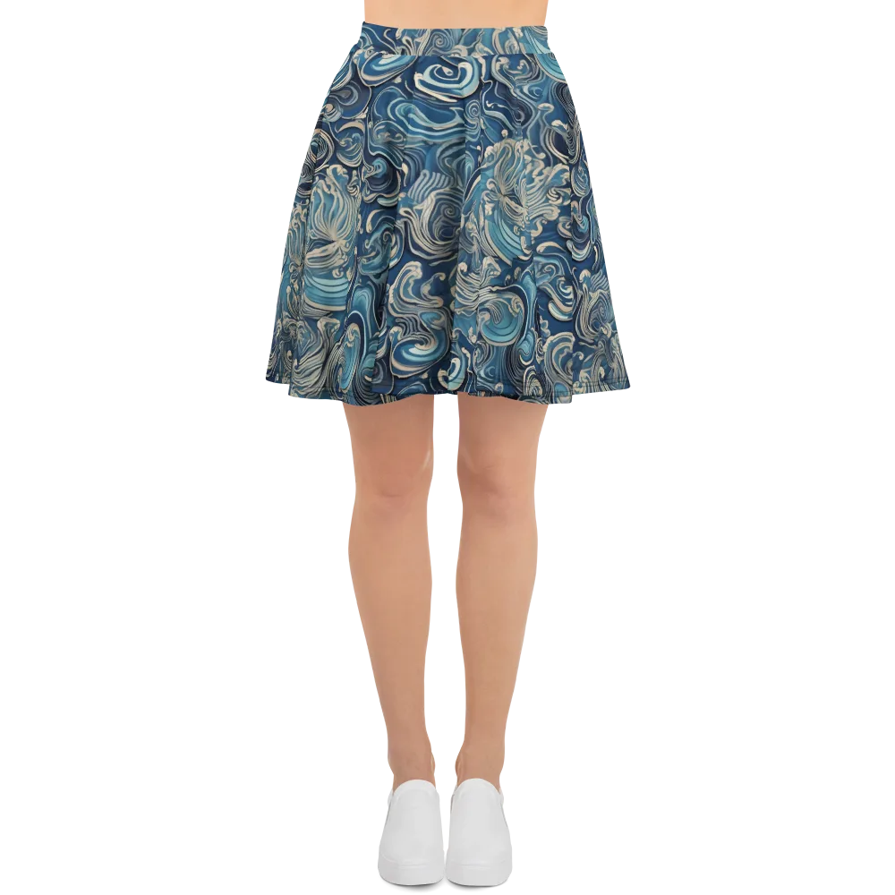 Tidal Arabesque on Skater Skirt — Front