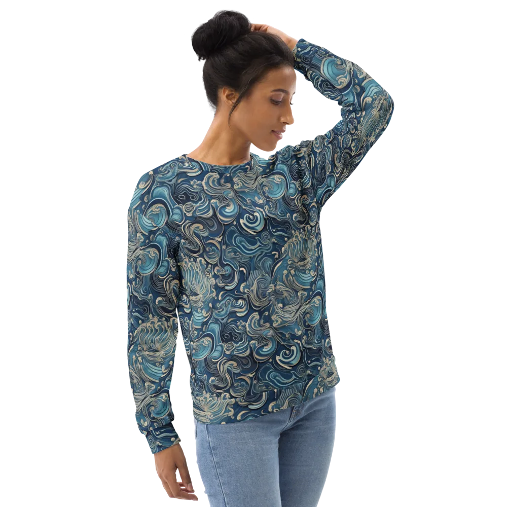 Tidal Arabesque on Sweatshirt — Right Front