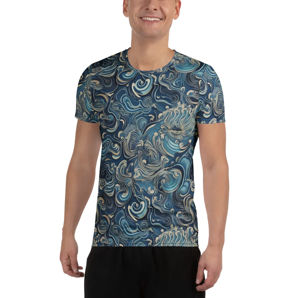 Tidal Arabesque on Men's Athletic T-Shirt — Front