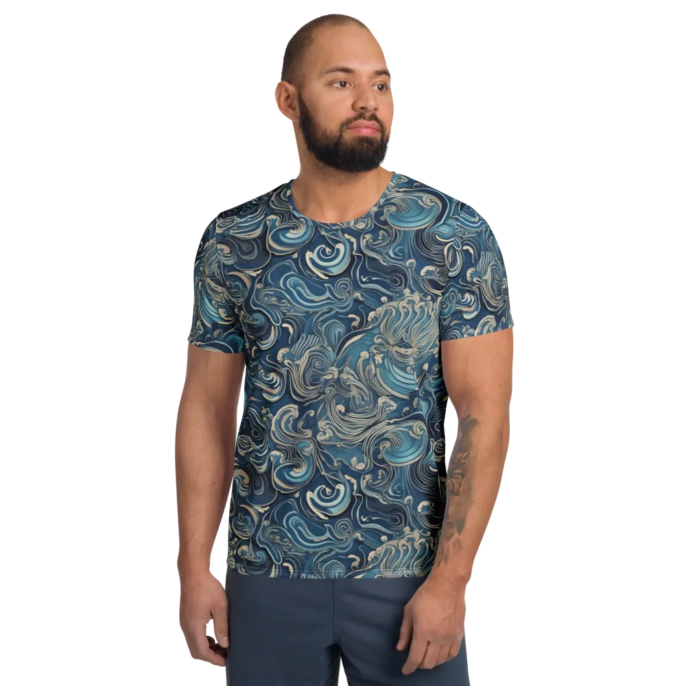 Tidal Arabesque on Men's Athletic T-Shirt — Front