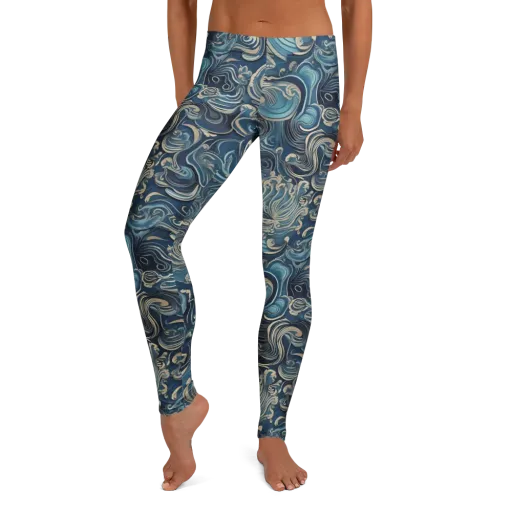 Tidal Arabesque on a Leggings