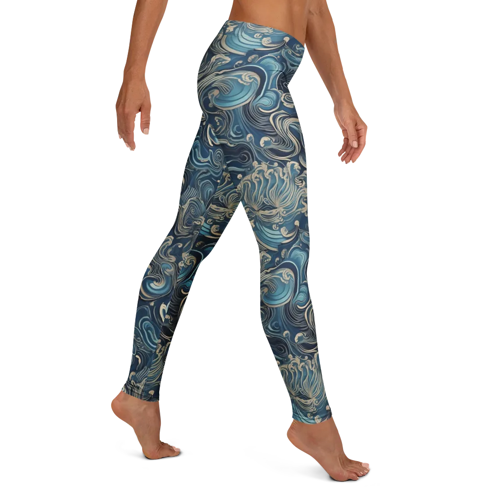 Tidal Arabesque on Leggings — Right