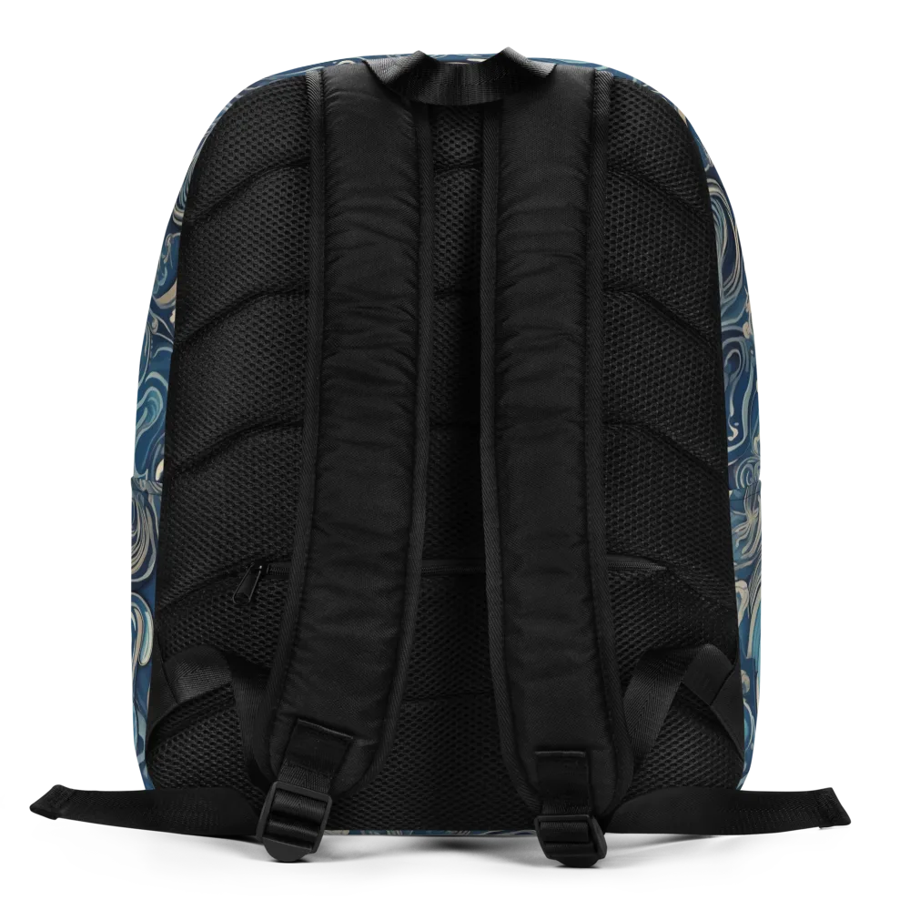 Tidal Arabesque on Minimalist Backpack — Back