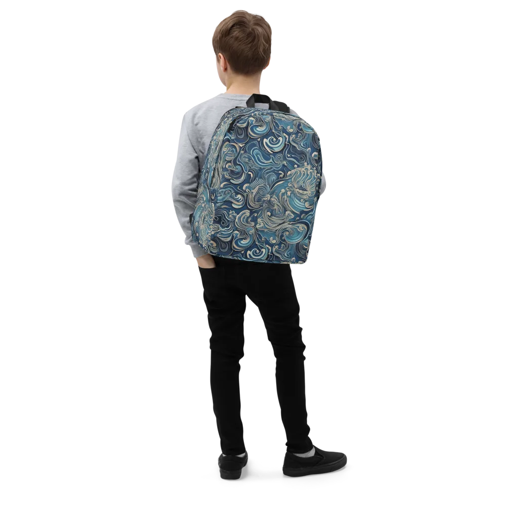 Tidal Arabesque on Minimalist Backpack — Right Front