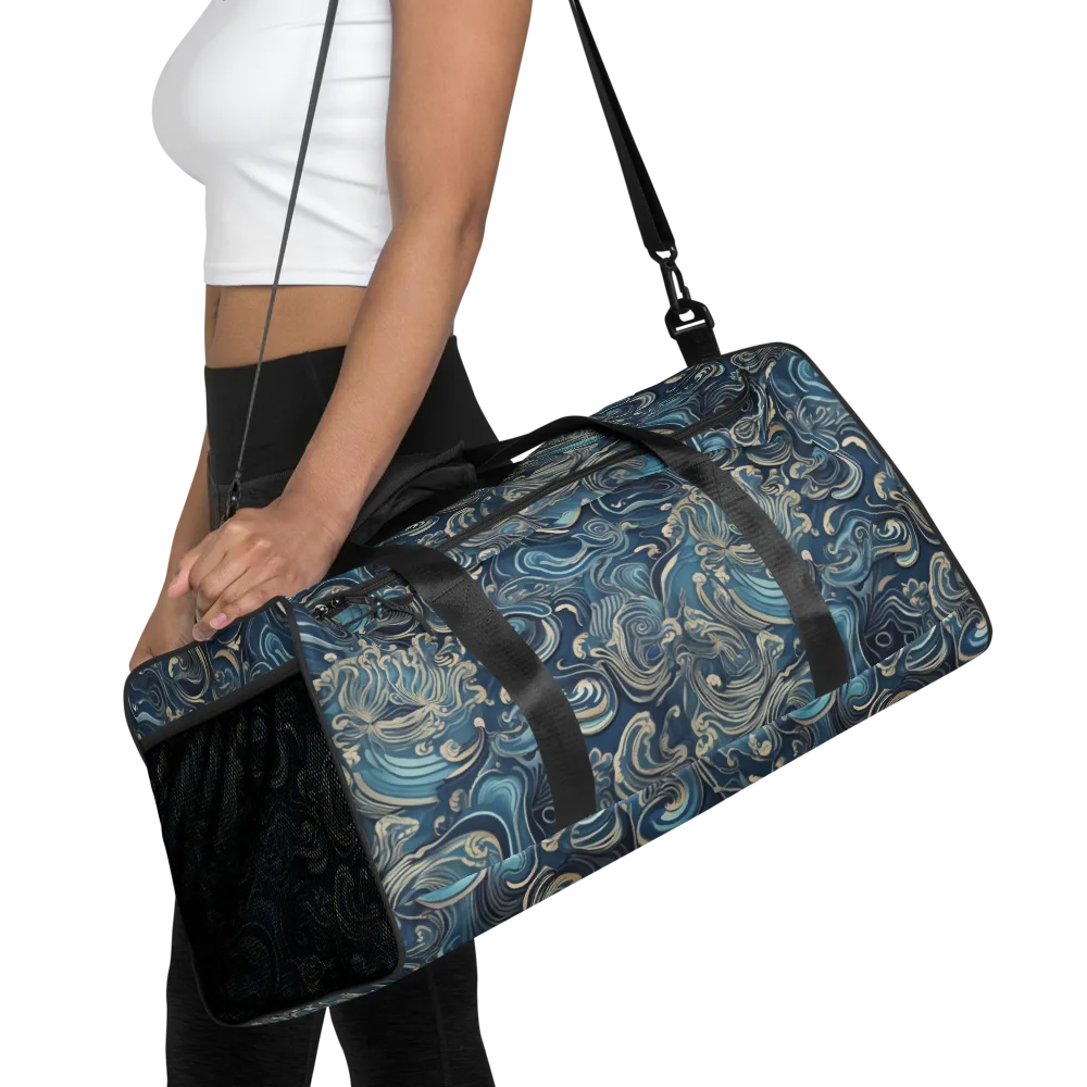 Tidal Arabesque on Duffle Bag — Front
