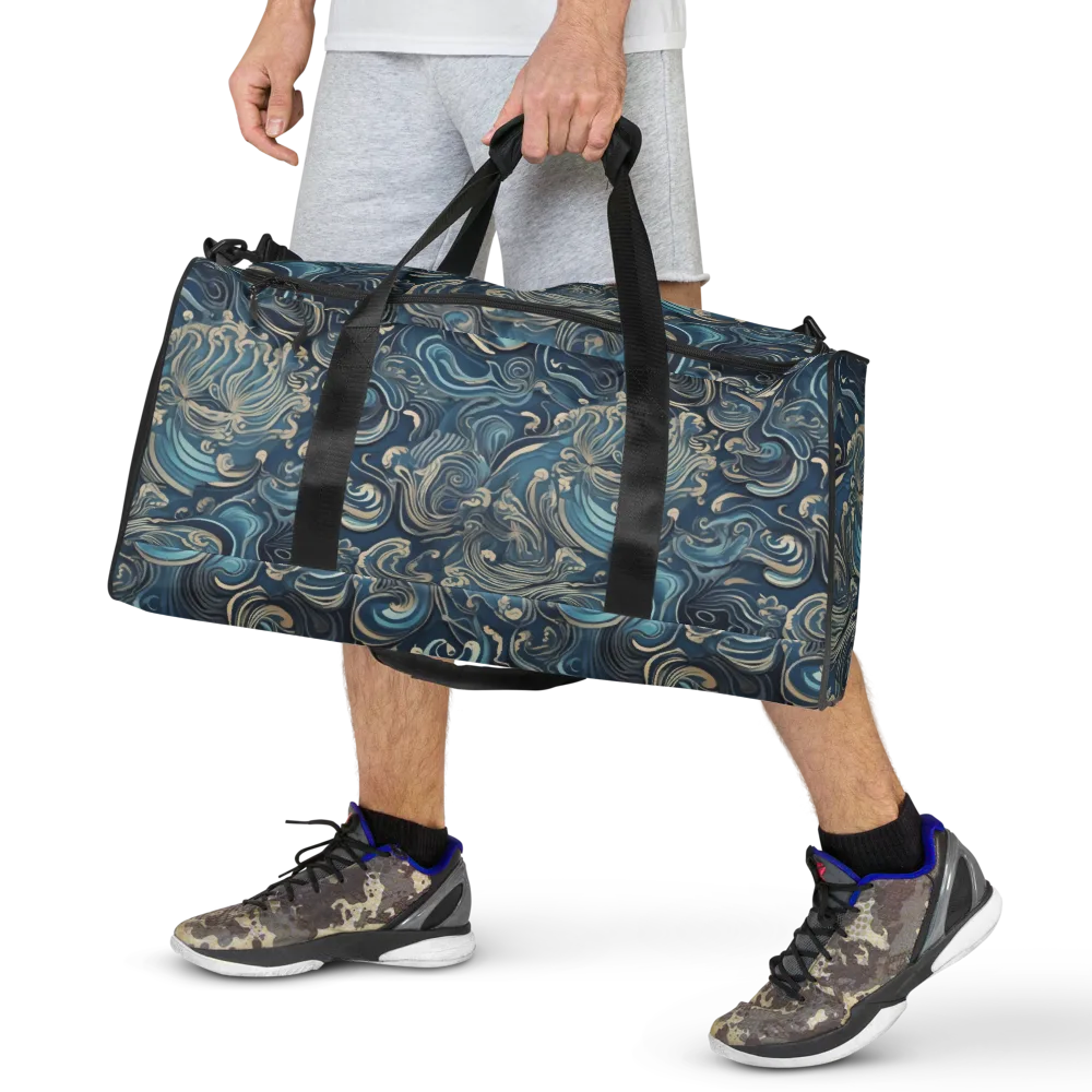 Tidal Arabesque on Duffle Bag — Front
