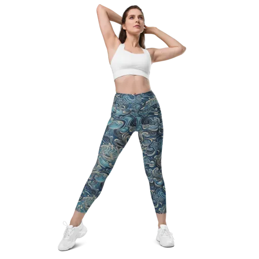 Tidal Arabesque on a Leggings with Pockets