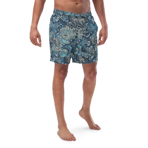 Tidal Arabesque on a Swim Trunks