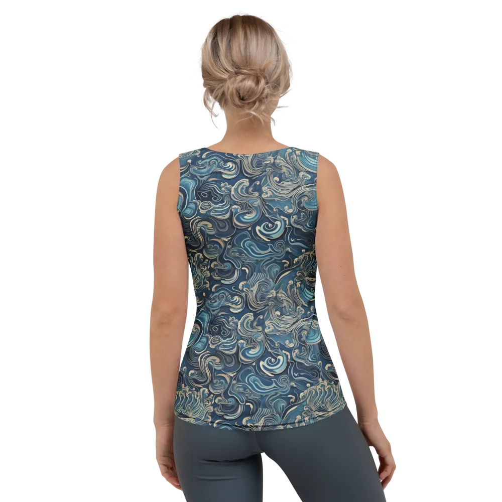 Tidal Arabesque on Women's Tank Top — Back