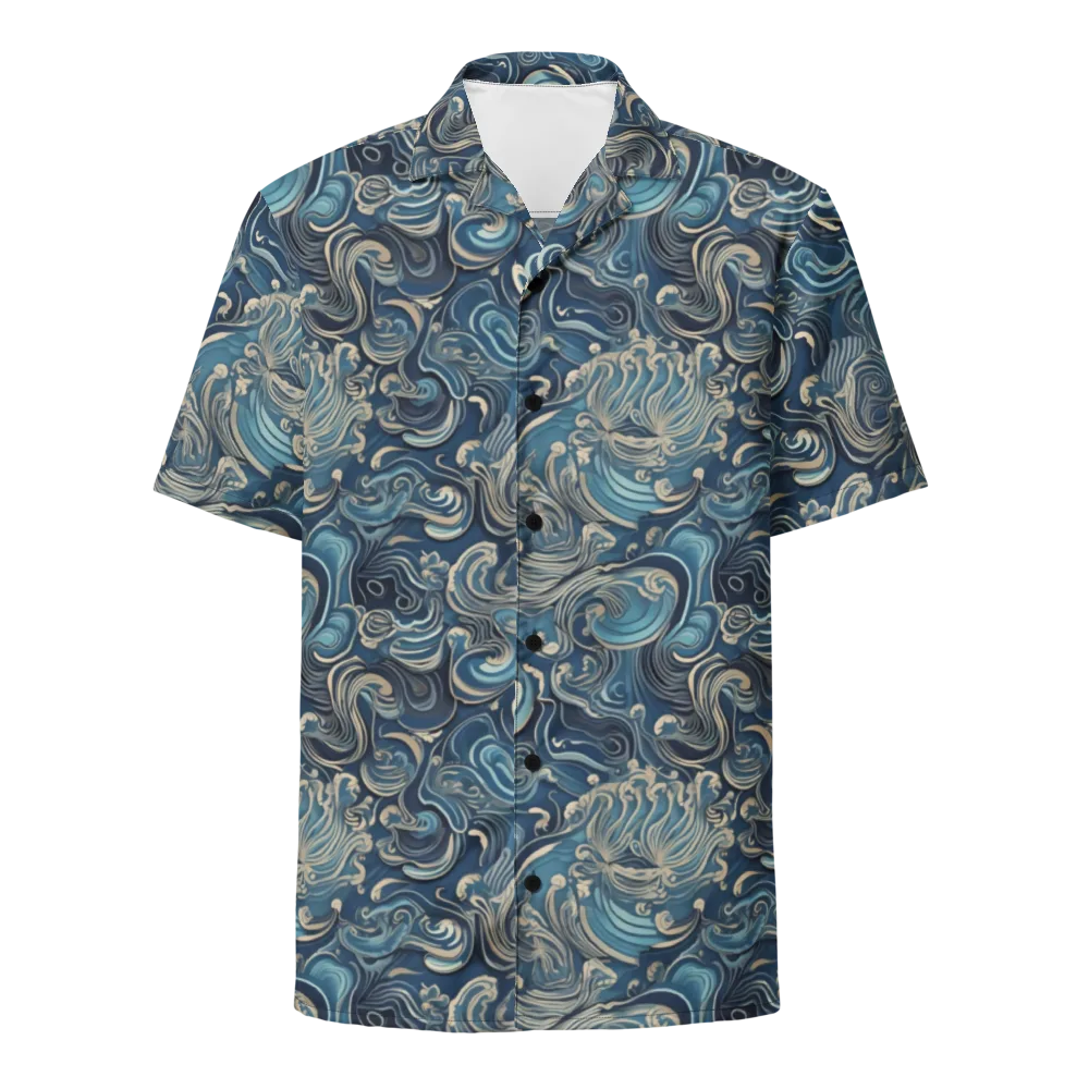 Tidal Arabesque on Button Shirt — Front