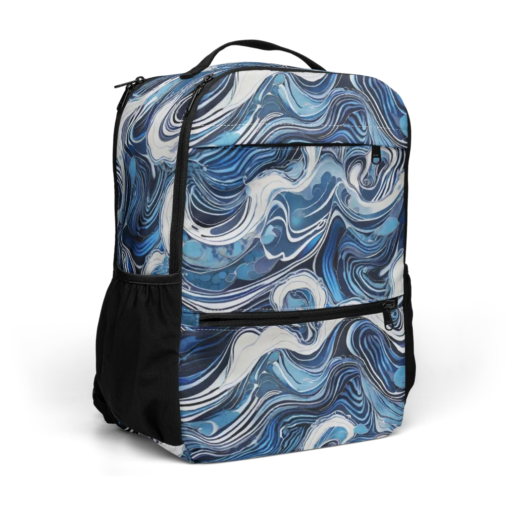 Tidal Marble on Utility Backpack — Right Front