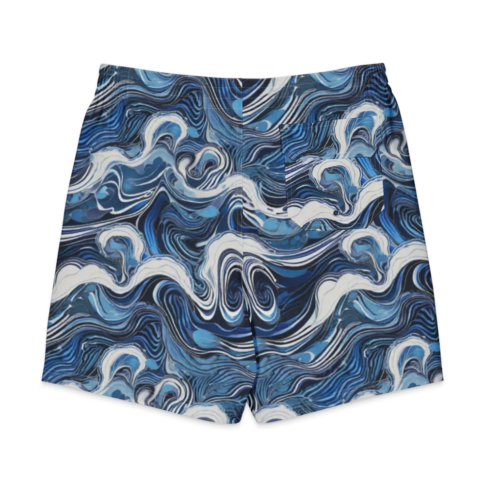 Tidal Marble on Men's Board Shorts — Back