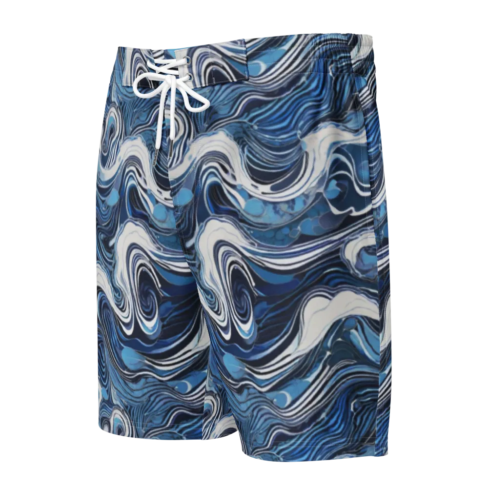 Tidal Marble on Men's Board Shorts — Front